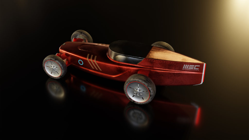 Ein Just for Fun-Projekt eines Rennwagens. Flächen erstellt mit "Rhinoceros 6",texturiert mit "Substancepainter" und anschließend gerendert mit Blender 2.8